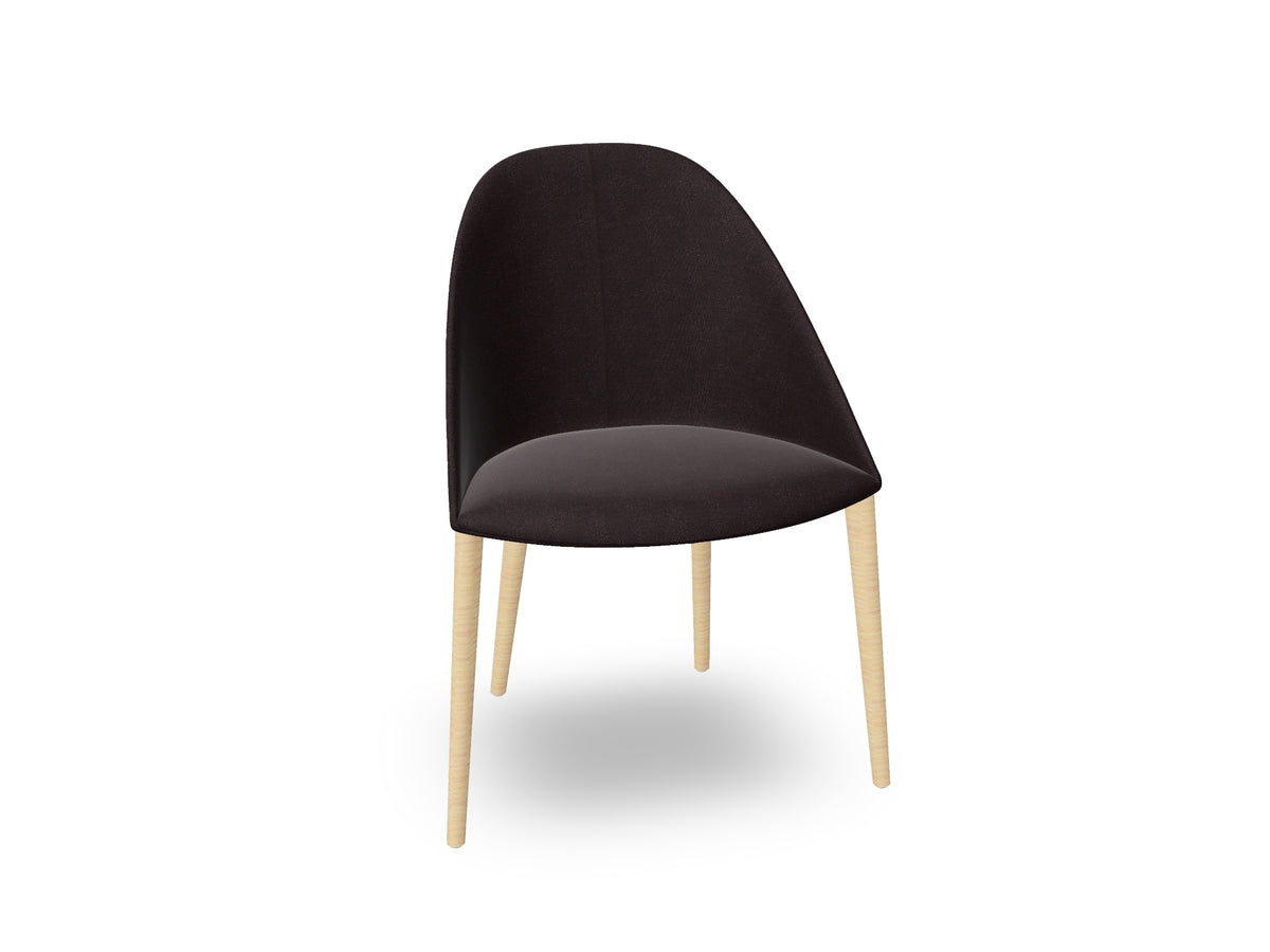 Cila Fully Upholstered Chair With Timber Oak Four-leg Base