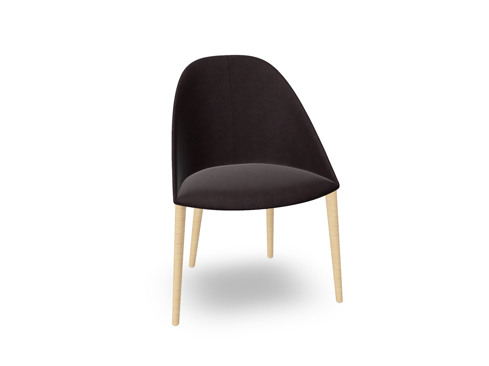 Cila Fully Upholstered Chair With Timber Oak Four-leg Base