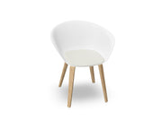 Duna 02 Wood Leg Chair With Seat Cushion Chairs Arper 