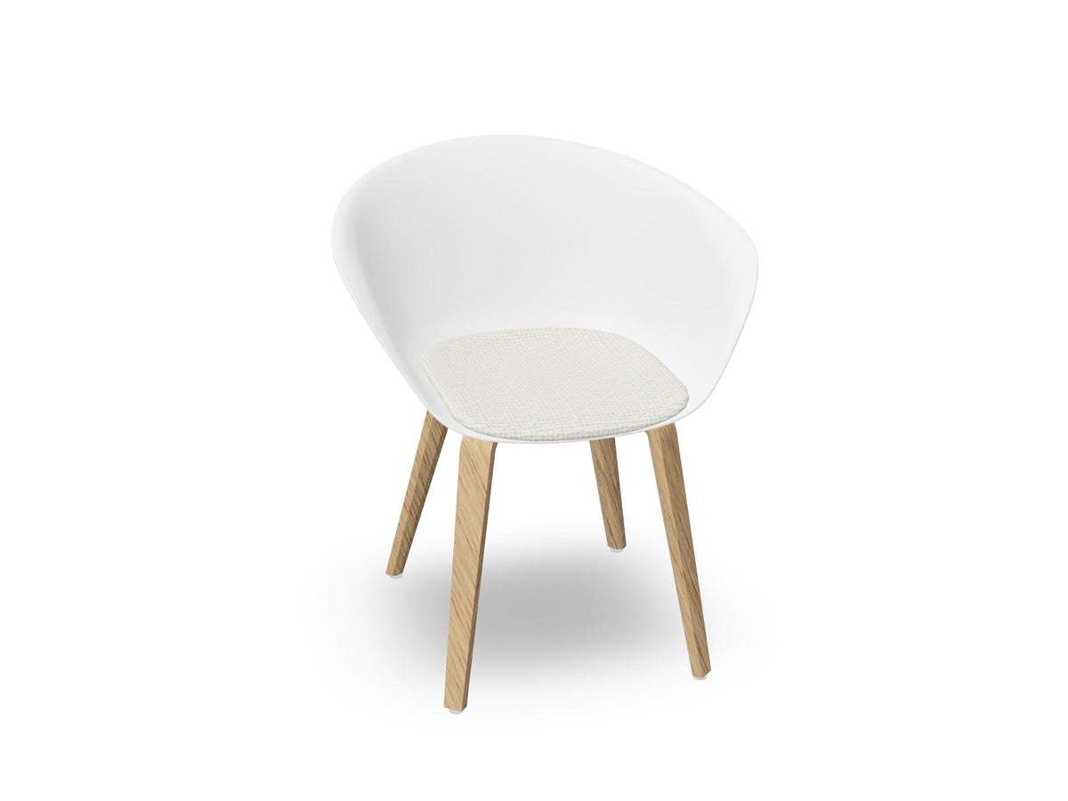 Duna 02 Wood Leg Chair With Seat Cushion Chairs Arper 