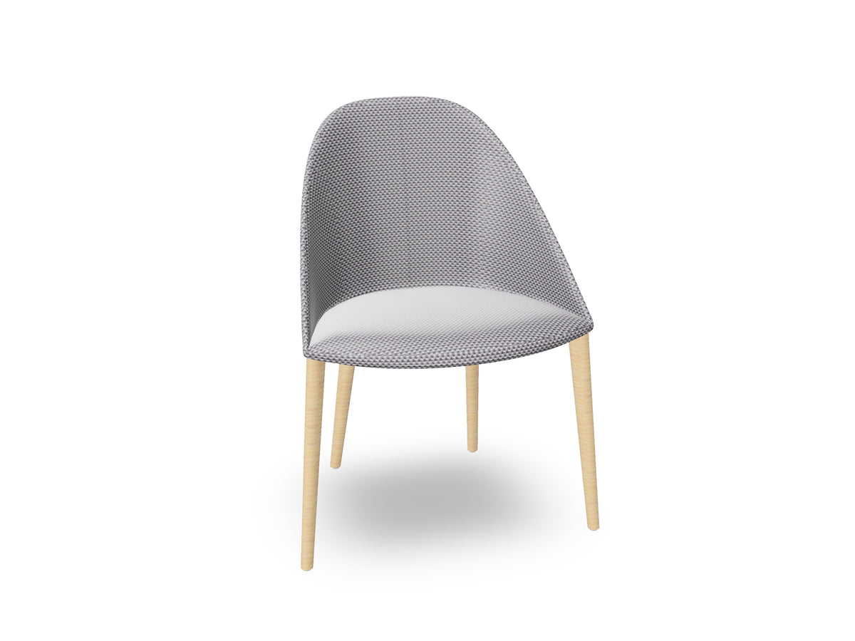 Cila Fully Upholstered Chair With Timber Oak Four-leg Base