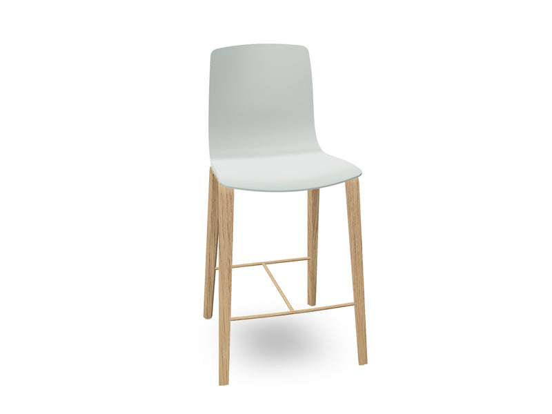 Aava 02-4 Wood Legs Polypropylene Counter & Bar Stool