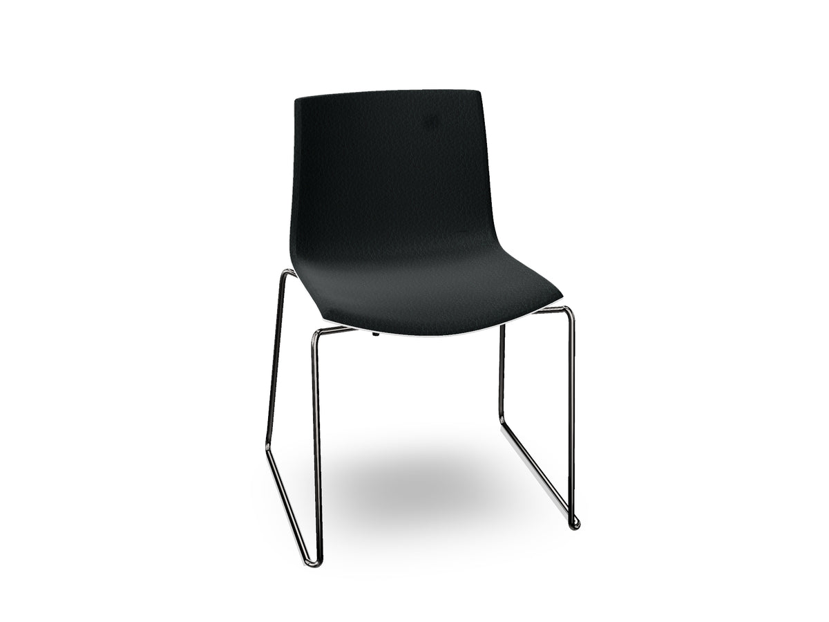 Catifa 46 Sled Base Polypropylene with Front-Face Upholstery