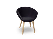 Duna 02 Wood Leg Chair With Front Upholstery Chairs Arper 