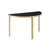 Aalto Table Half Round 95 table Artek Top Black Linoleum | Legs and Edge Band Natural Lacquered 