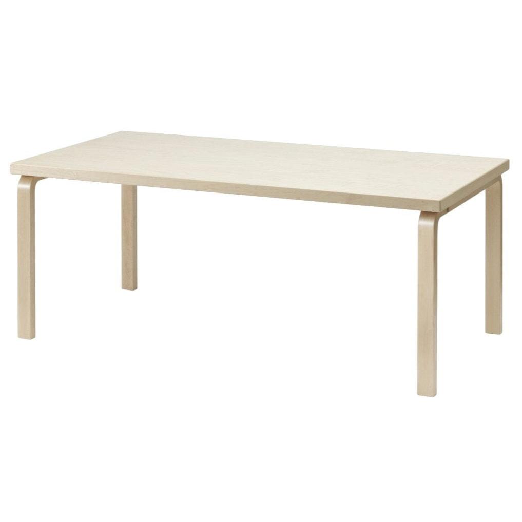 Aalto Table Rectangular 83 Tables Artek Top Birch Veneer | Legs and Edge Band Natural Lacquered 