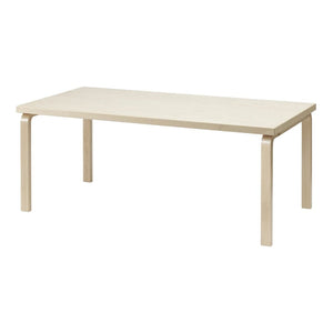 Aalto Table Rectangular 83 Tables Artek Top Birch Veneer | Legs and Edge Band Natural Lacquered 