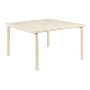 Aalto Table Square 81C table Artek Top Birch Veneer | Legs and Edge Band Natural Lacquered 