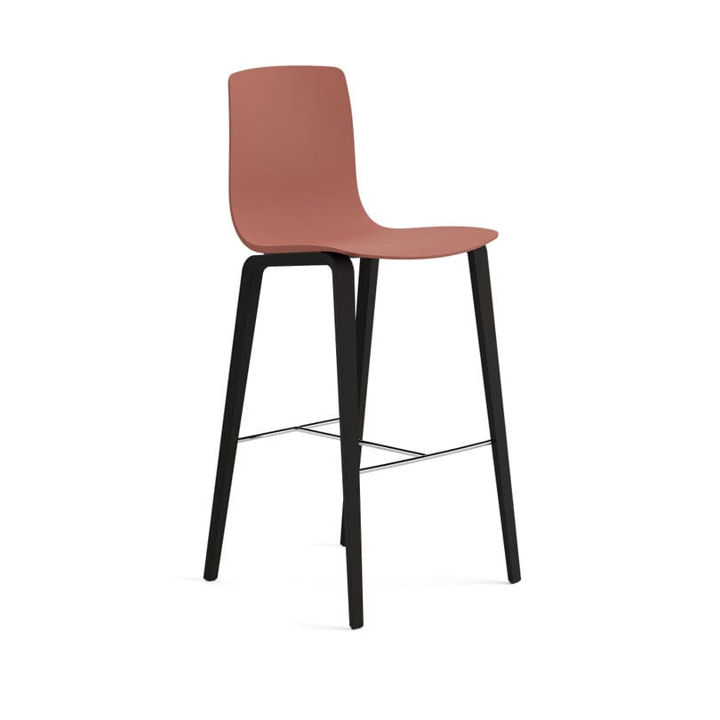 Aava 02-4 Wood Legs Polypropylene Counter &amp; Bar Stool Chairs Arper 