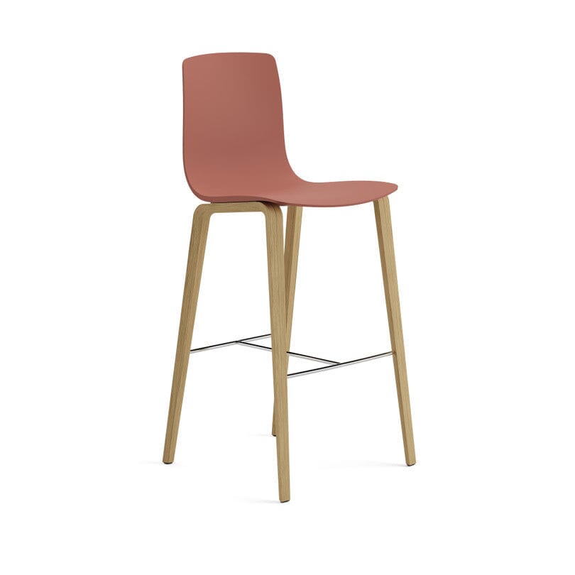 Aava 02-4 Wood Legs Polypropylene Counter &amp; Bar Stool Chairs Arper 