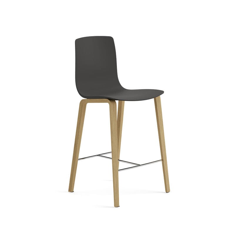 Aava 02-4 Wood Legs Polypropylene Counter &amp; Bar Stool Chairs Arper 