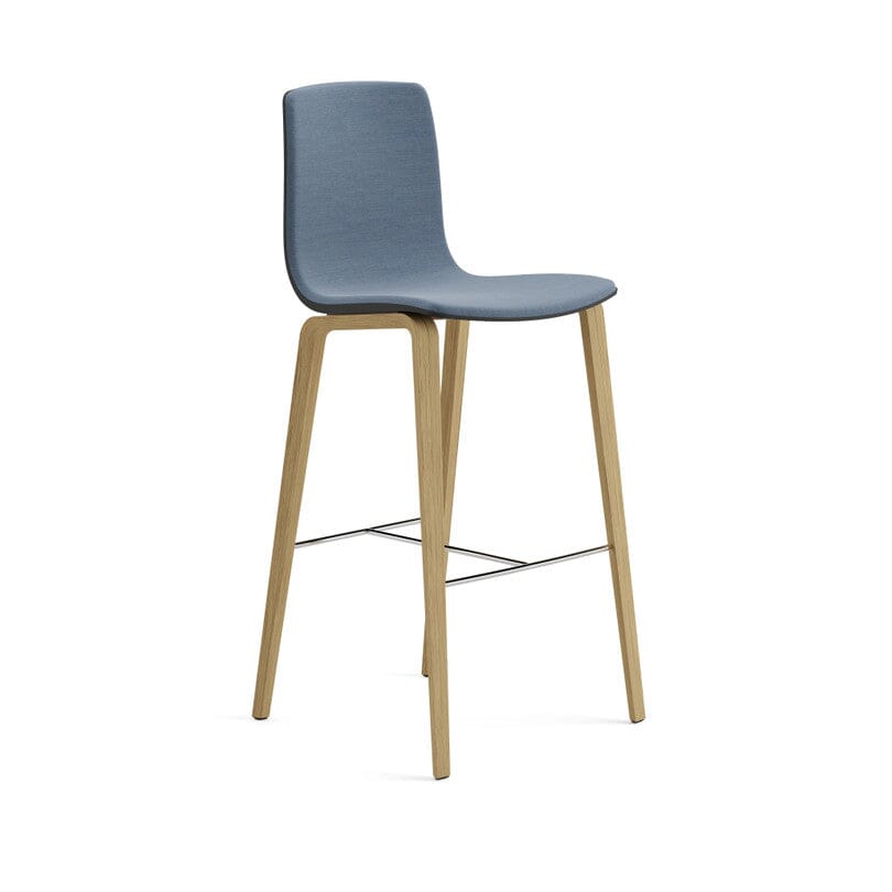 Aava 02-4 Wood Legs Polypropylene Counter & Bar Stool With Front Upholstery Chairs Arper 