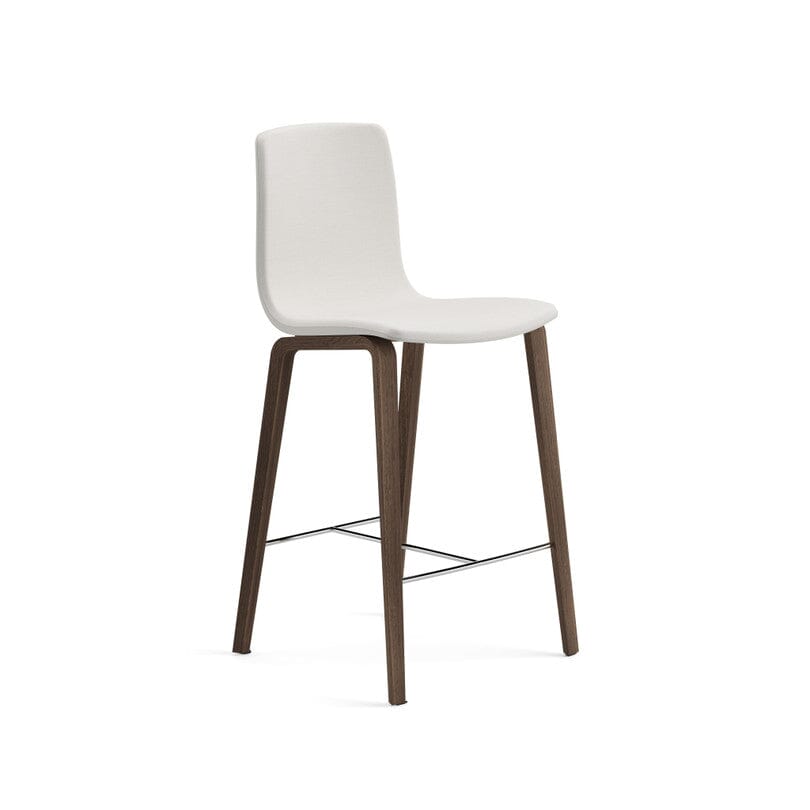 Aava 02-4 Wood Legs Polypropylene Counter & Bar Stool With Front Upholstery Chairs Arper 