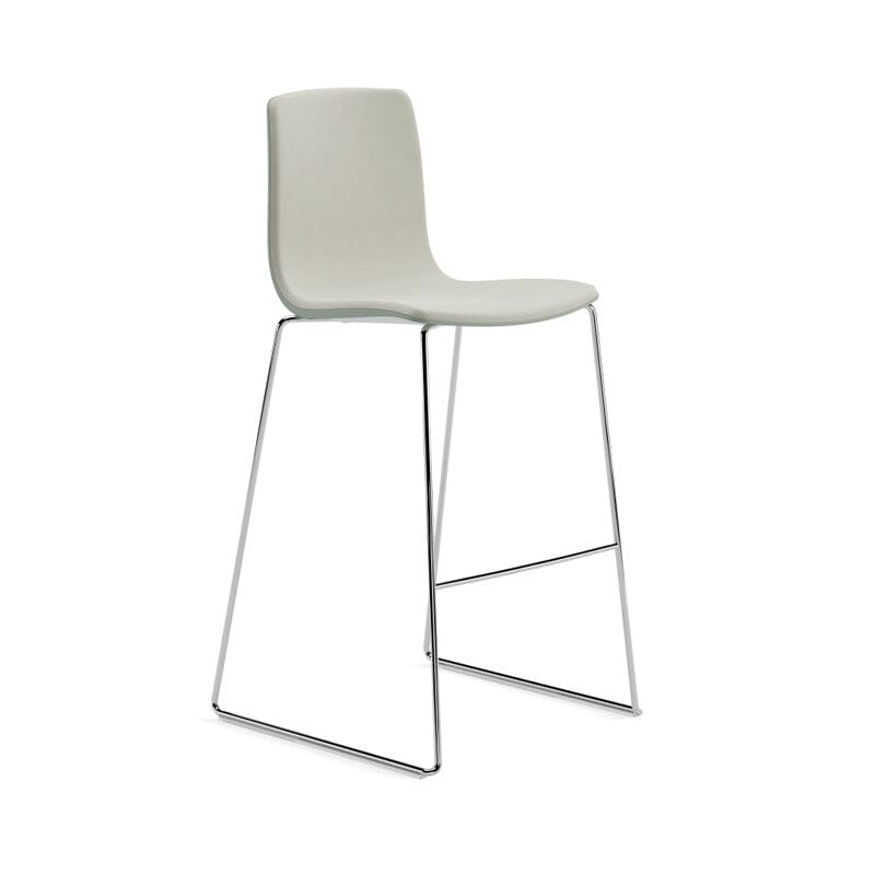 Aava 02 Polypropylene Counter &amp; Bar Stool With Front Upholstered Stools Arper 