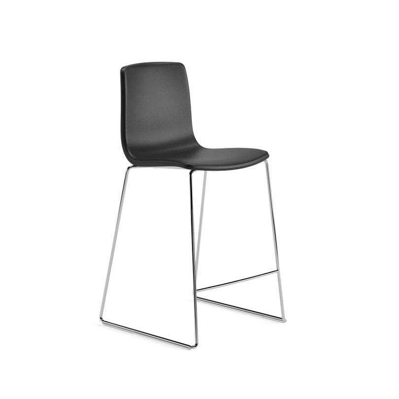 Aava 02 Polypropylene Counter &amp; Bar Stool With Front Upholstered Stools Arper 