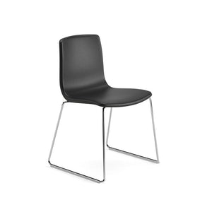 Aava 02 Sled Base Polypropylene Chair With Front Upholstery Chairs Arper 