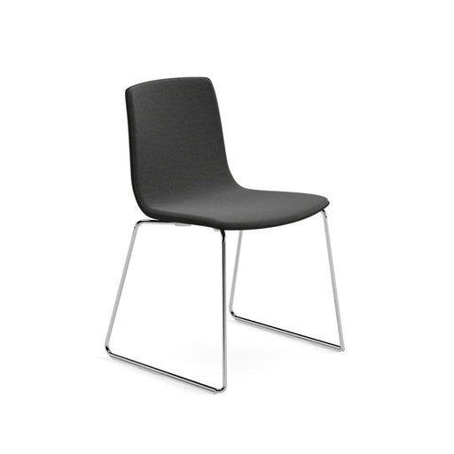 Aava 02 Sled Base Wood Chair With Front Upholstery Chairs Arper 