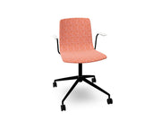 Aava 02 Fixed Trestle Base Chair With Fully Upholstered Chairs Arper 