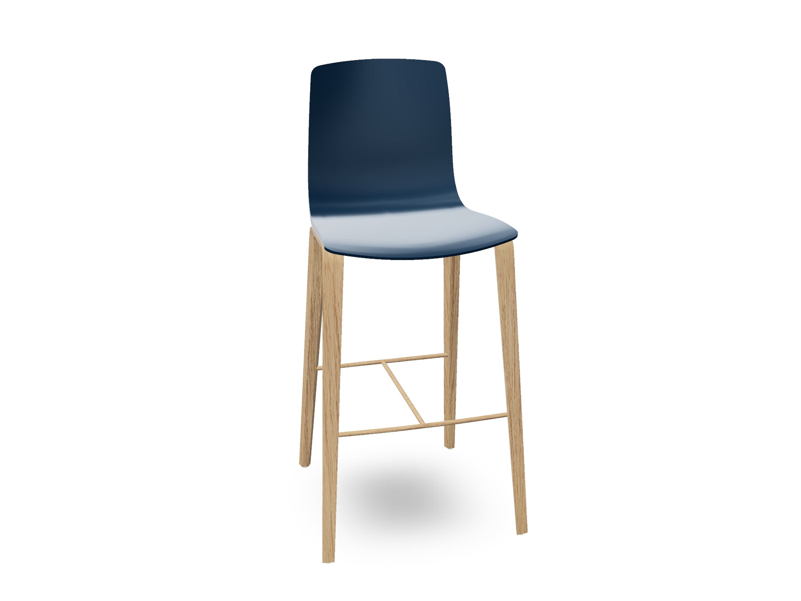 Aava 02-4 Wood Legs Polypropylene Counter & Bar Stool