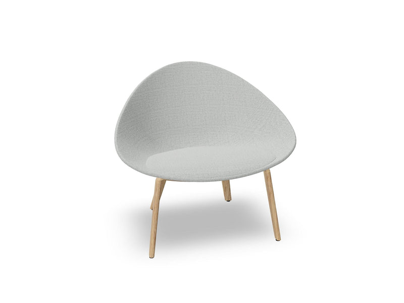 Adell 4 Leg Wood Lounge Chair With Fully Upholstered lounge chair Arper 