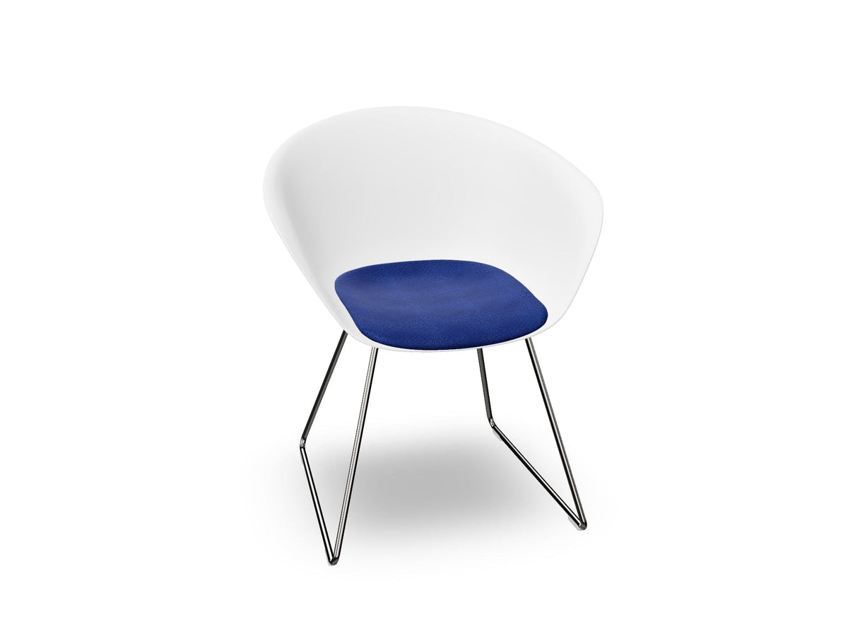 Duna 02 Sled Base Chair With Seat Cushion Chairs Arper 
