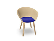 Duna 02 Wood Leg Chair With Seat Cushion Chairs Arper 