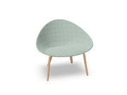 Adell 4 Leg Wood Lounge Chair With Fully Upholstered lounge chair Arper 