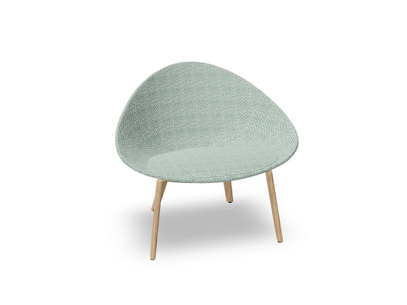Adell 4 Leg Wood Lounge Chair With Fully Upholstered lounge chair Arper 