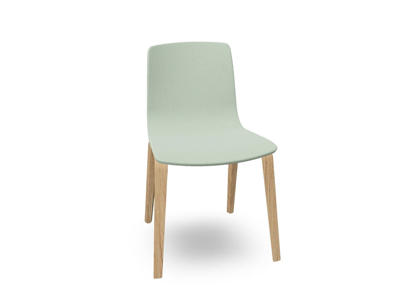 Aava 02-4 Wood Legs Chair With Fully Upholstered Chairs Arper 