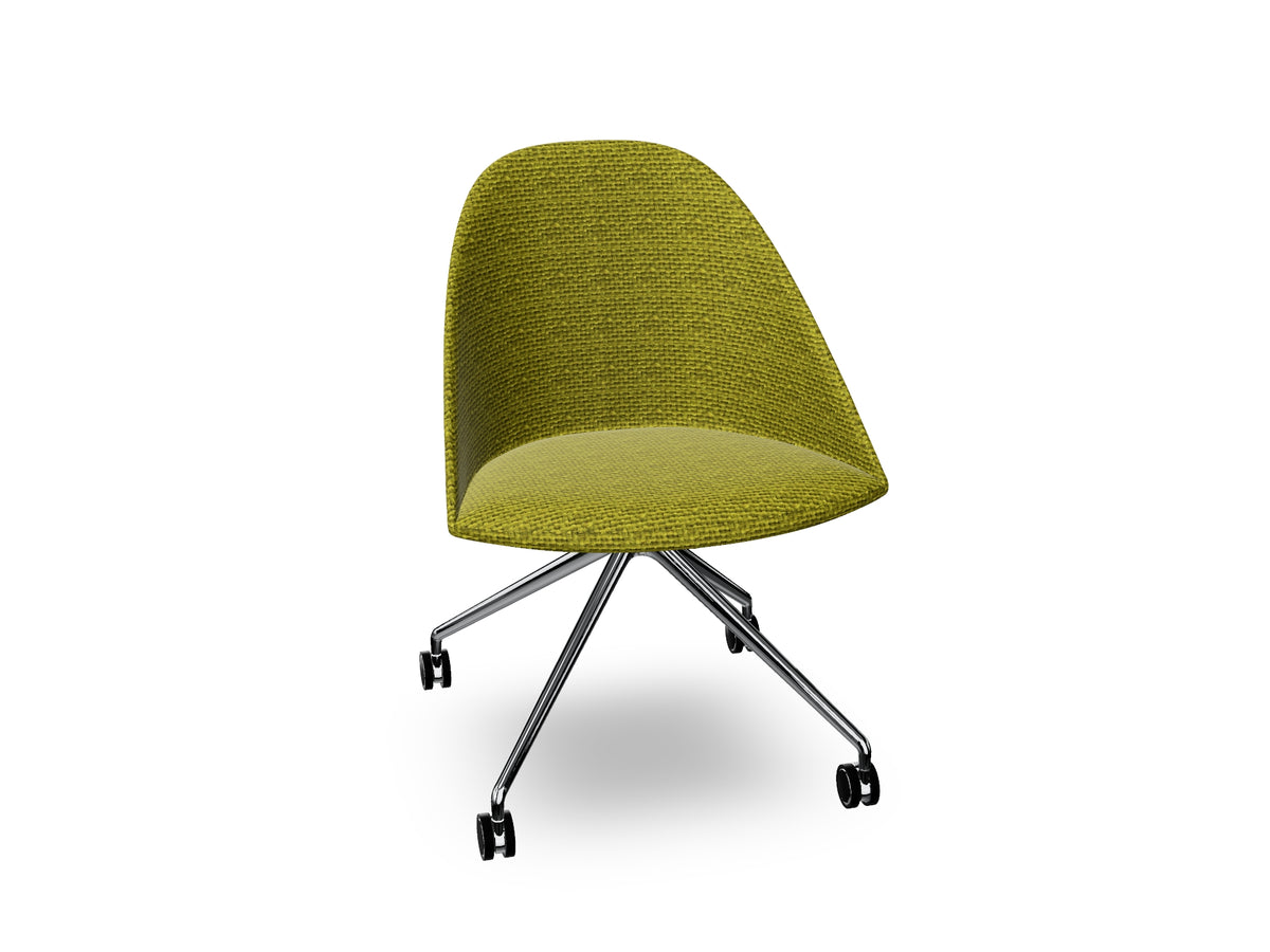 Cila Fully Upholtered Chair With Fixed Trestle Base
