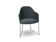 Cila Fully Upholstered Armchair With Sled Base Chairs Arper 