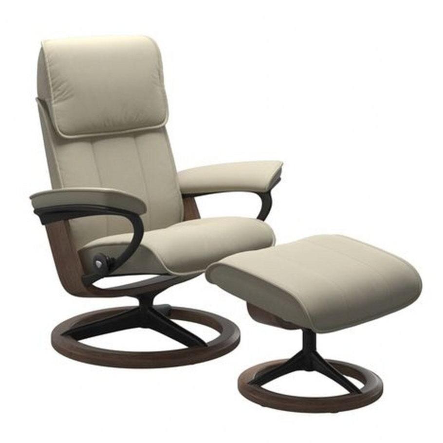 Admiral Chair and Ottoman With Signature Base Chairs Stressless 