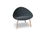 Adell 4 Leg Wood Lounge Chair With Fully Upholstered lounge chair Arper 