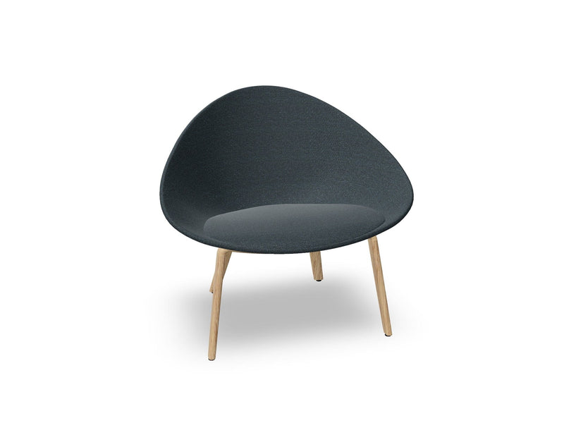 Adell 4 Leg Wood Lounge Chair With Fully Upholstered lounge chair Arper 
