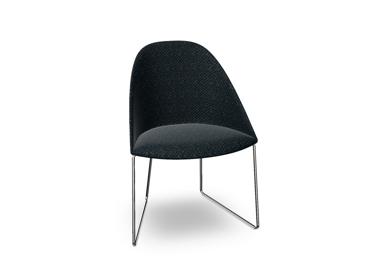Cila Fully Upholstered Chair With Sled Base Chairs Arper 