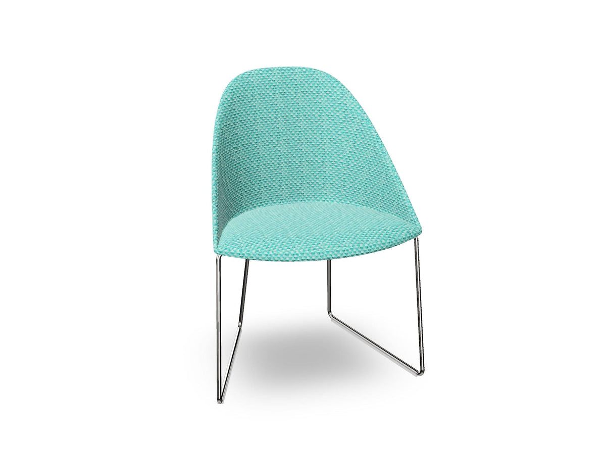 Cila Fully Upholstered Chair With Sled Base Chairs Arper 