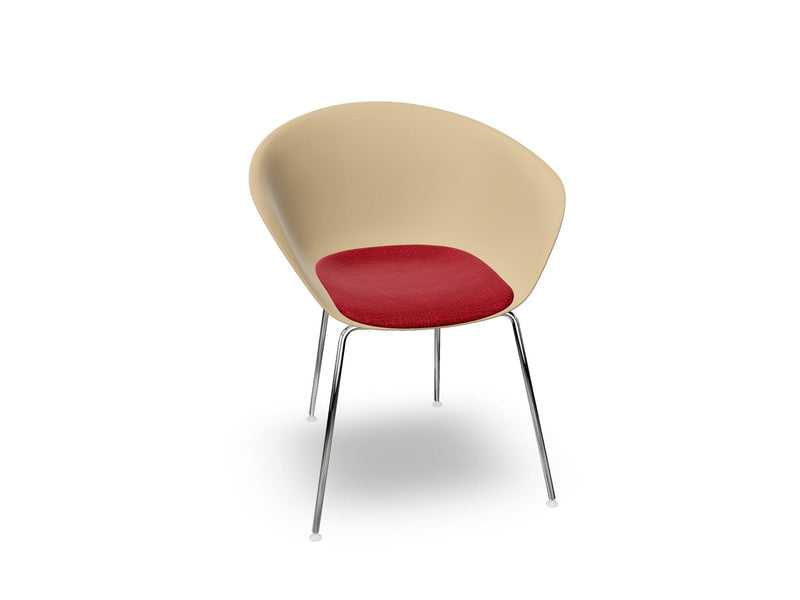Duna 02 Four Leg Chair With Seat Cushion Chairs Arper 