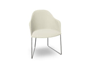 Cila Fully Upholstered Armchair With Sled Base Chairs Arper 