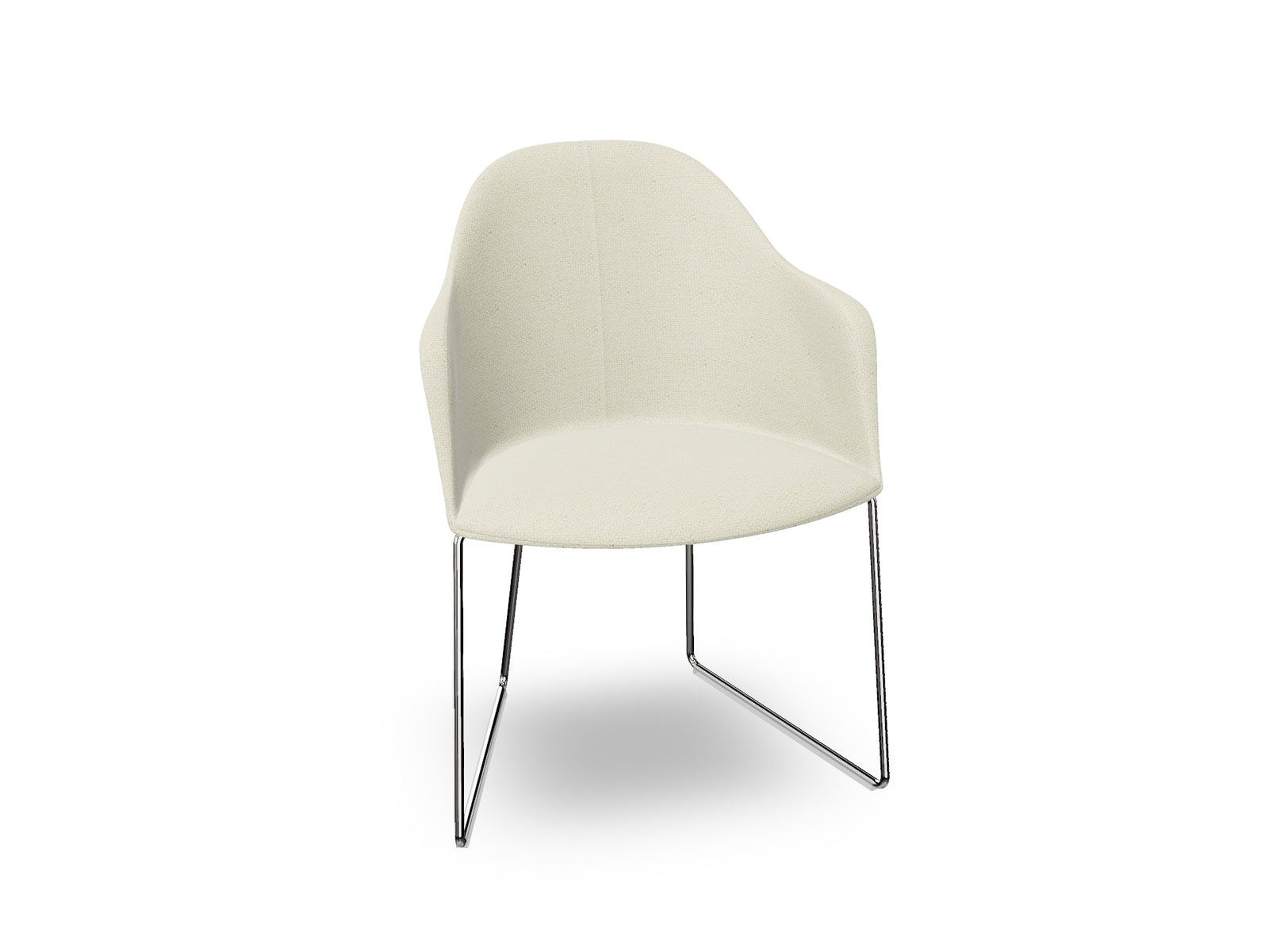 Cila Fully Upholstered Armchair With Sled Base