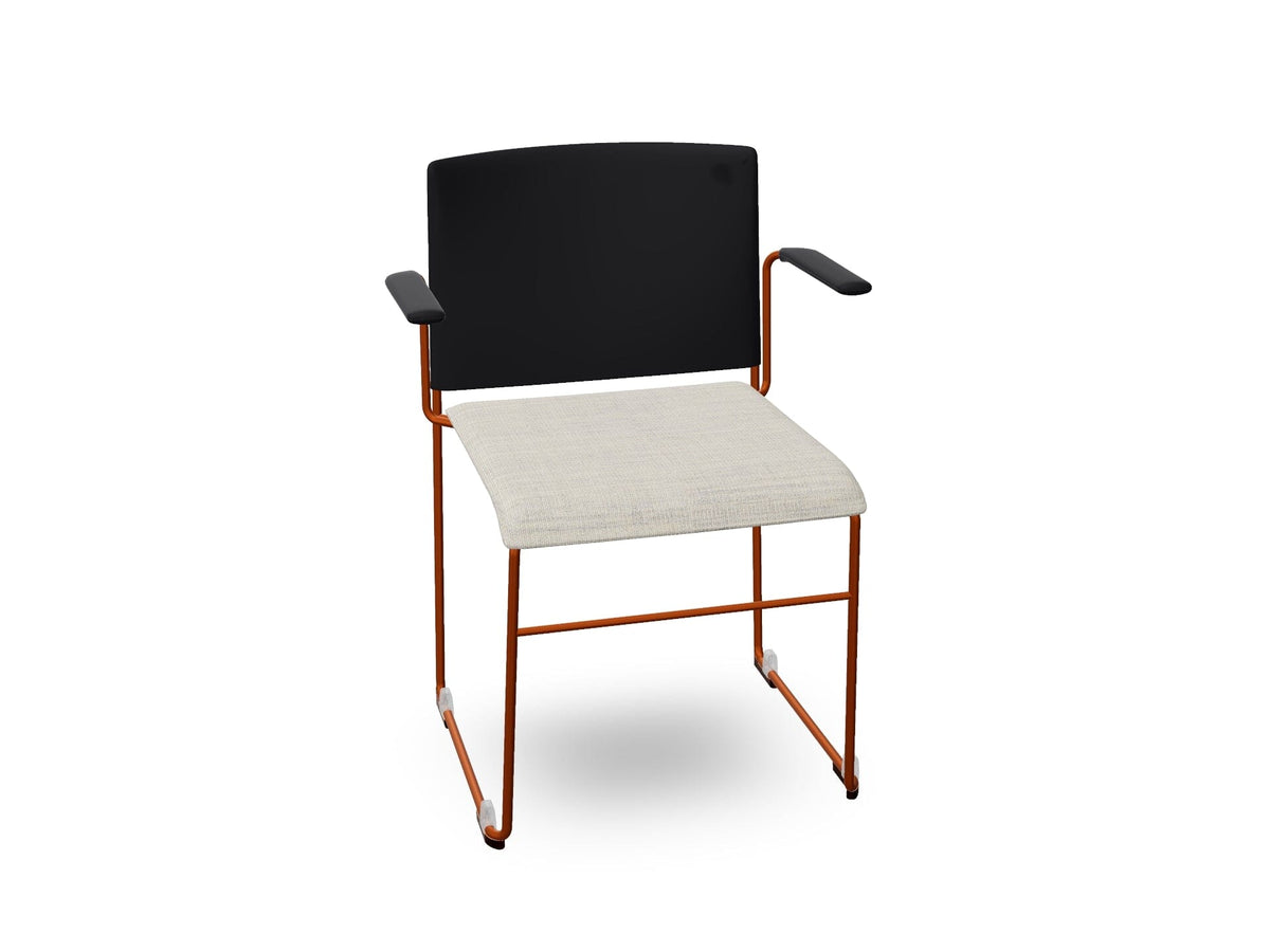 Stacy Sled Chair with Armrests Armchair Arper Rust - V63 PS00002 