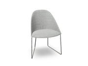 Cila Fully Upholstered Chair With Sled Base Chairs Arper 