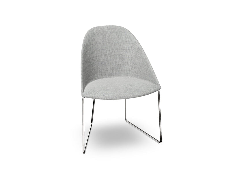 Cila Fully Upholstered Chair With Sled Base Chairs Arper 