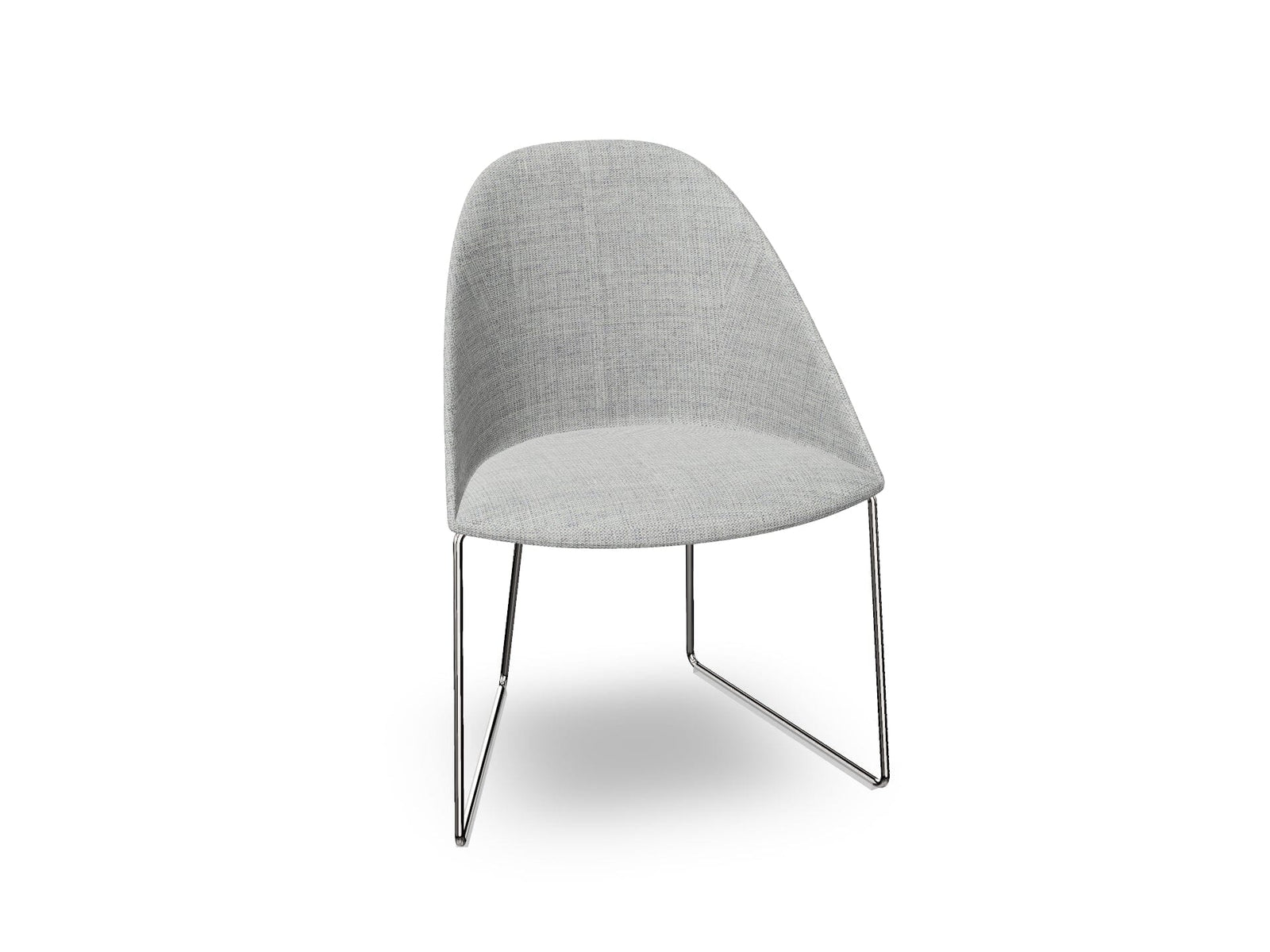 Cila Fully Upholstered Chair With Sled Base Chairs Arper 