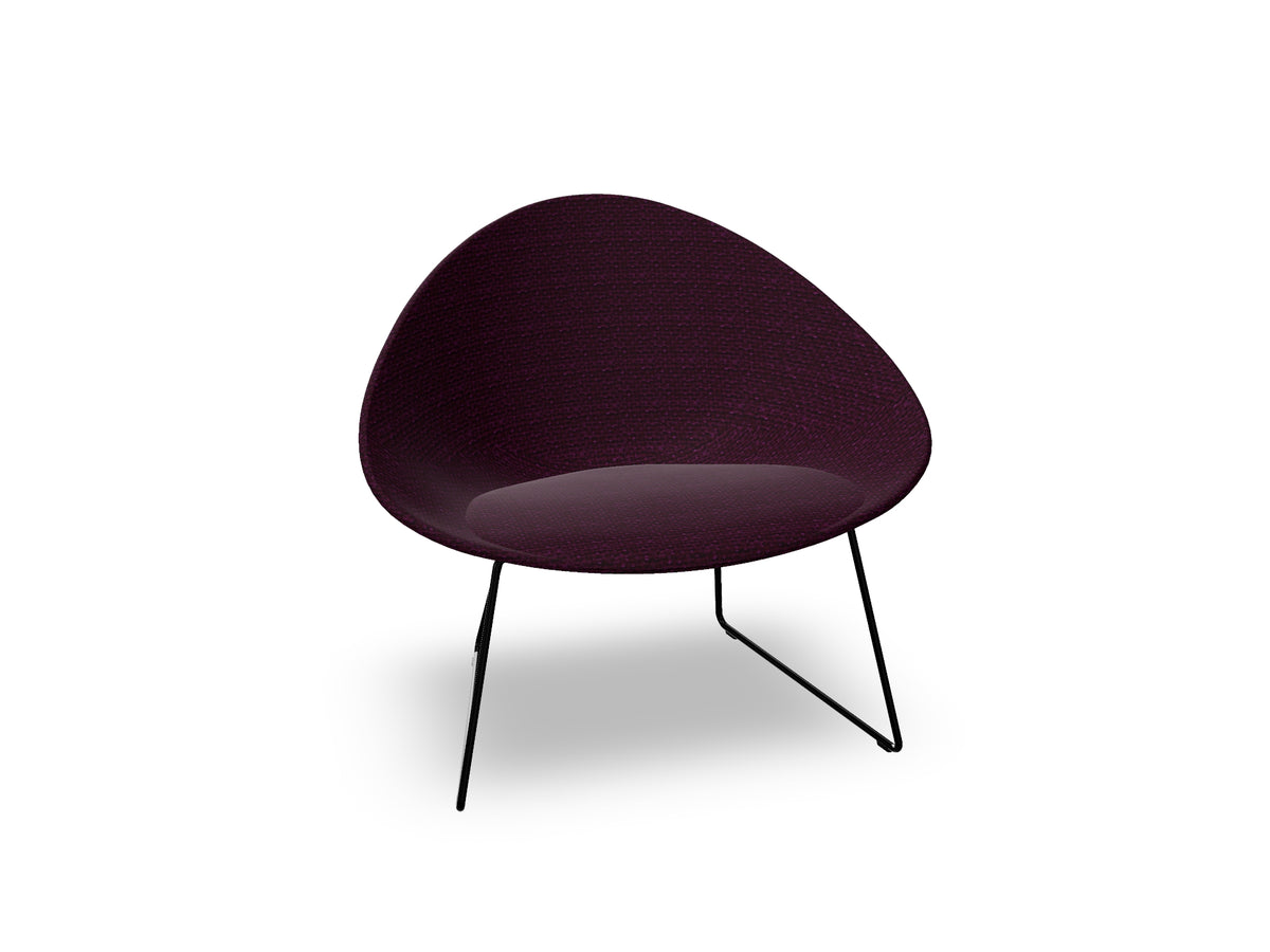 Adell Sled Base Lounge Chair With Fully Upholstered