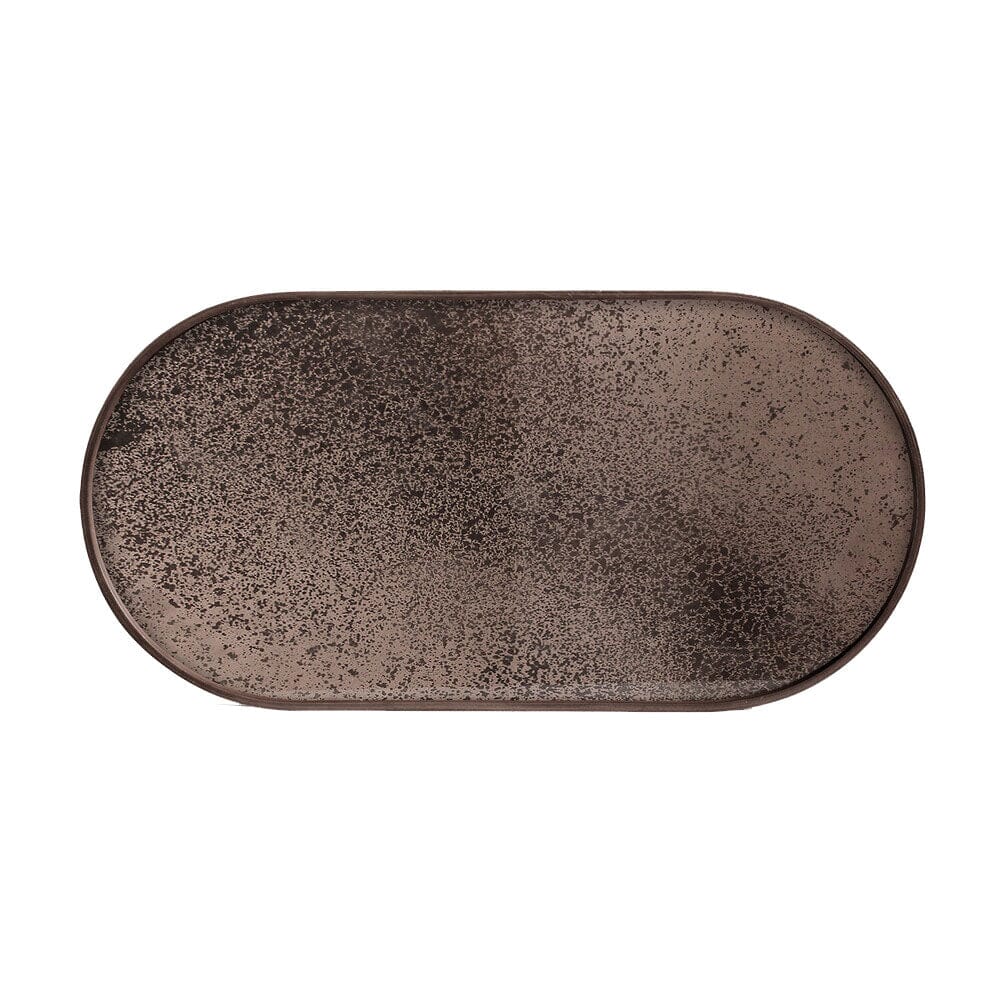 Aged Bronze Mirror Tray Tray Ethnicraft 