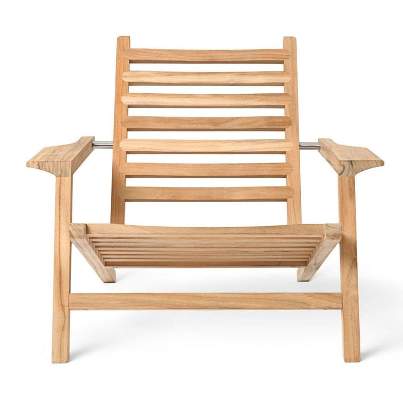AH603 Outdoor Deck Chair lounge chair Carl Hansen Teak Untreated No Seat Cushion No Back Cushion