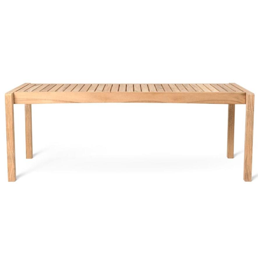 AH912 Outdoor Table/Bench Benches Carl Hansen Teak Untreated No Seat Cushion 