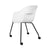 Bat Meeting Chair 4 Legs Base with Castors Chairs Gubi Alabaster White 