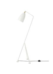 Grashoppa Floor Lamp Floor Lamps Gubi Alabaster White Glossy 