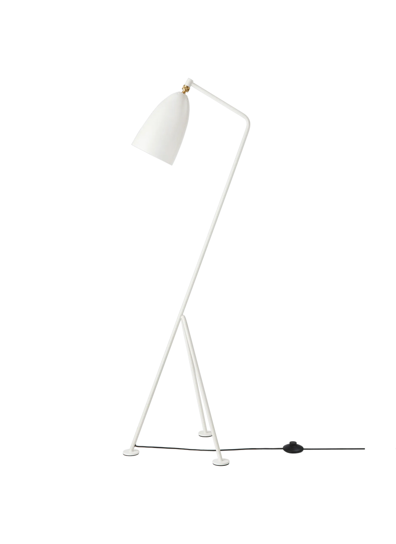 Grashoppa Floor Lamp Floor Lamps Gubi Alabaster White Glossy 